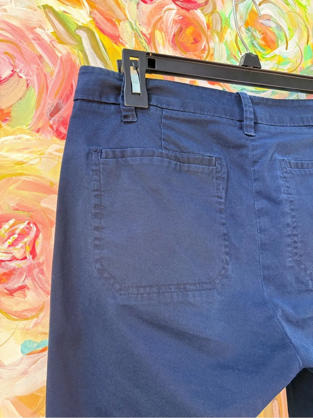 Vince Navy Blue Stretch Cotton Bermuda Shorts Size 4 Women’s Casual
